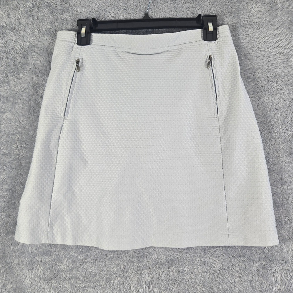 Nancy Lopez Womens Gray Textured Golf Skort Size Medium Activewear Skirt